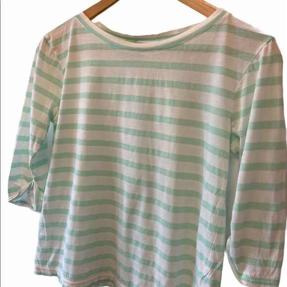 J CREW Mint&White Striped Lightweight BoatNeck Too - Picture 6 of 7